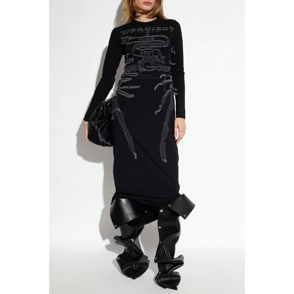 Y Project Katoenen jurk Black Dames