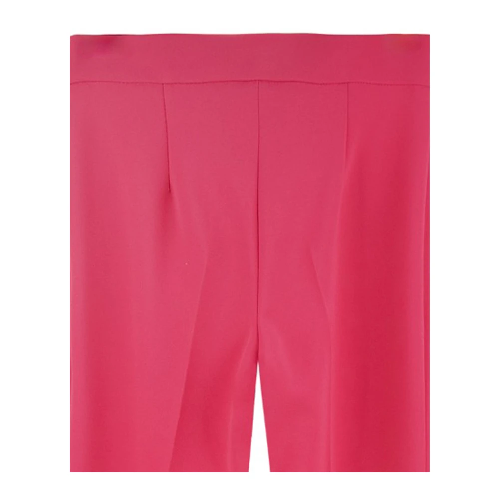 Elisabetta Franchi Hoge Taille Uitlopende Ritsbroek Pink Dames