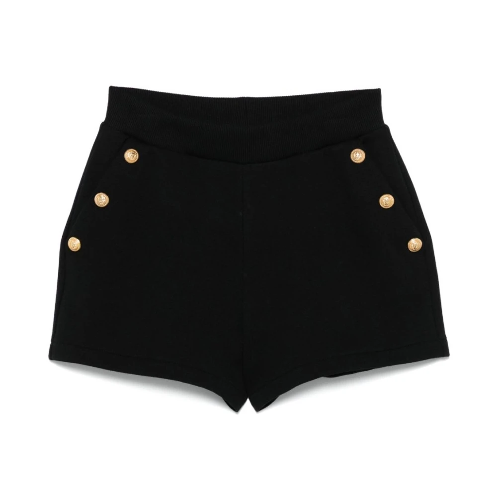 Balmain Girls Black Chic Gold `S Shorts