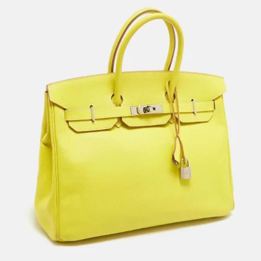 Hermès Vintage Pre-owned Leather totes Yellow Dames