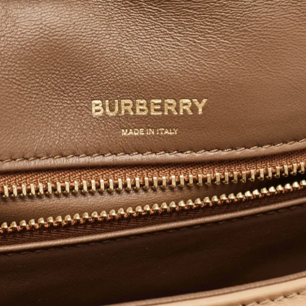 Burberry Vintage Pre-owned Leather shoulder-bags Beige Dames