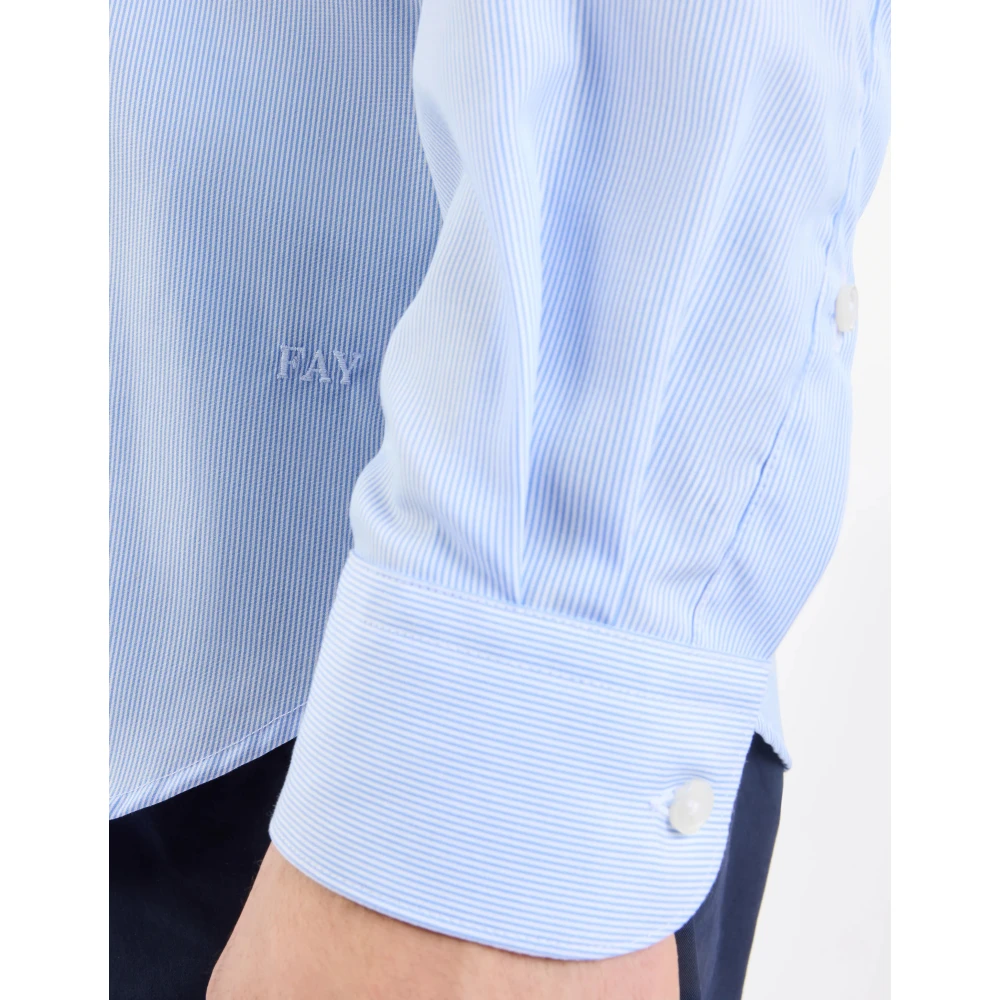 Fay Blauw Overhemd voor Mannen Blue Heren