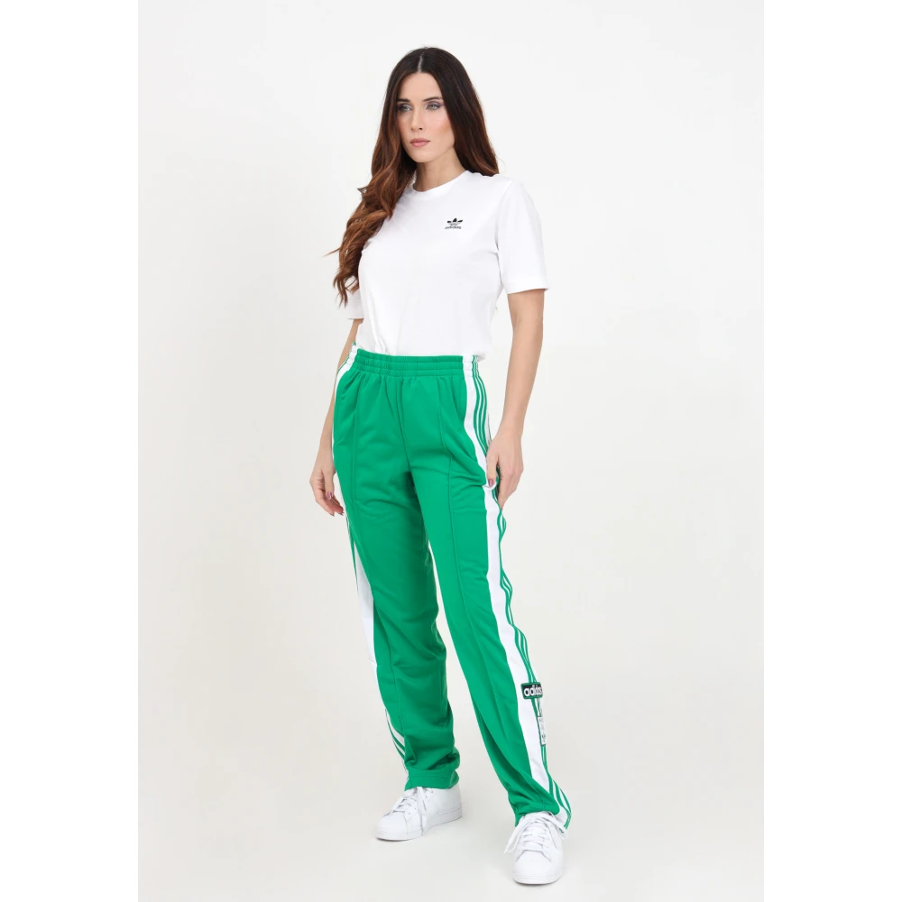 adidas Originals Groene Adibreak Broek met Drukknopen Green Dames