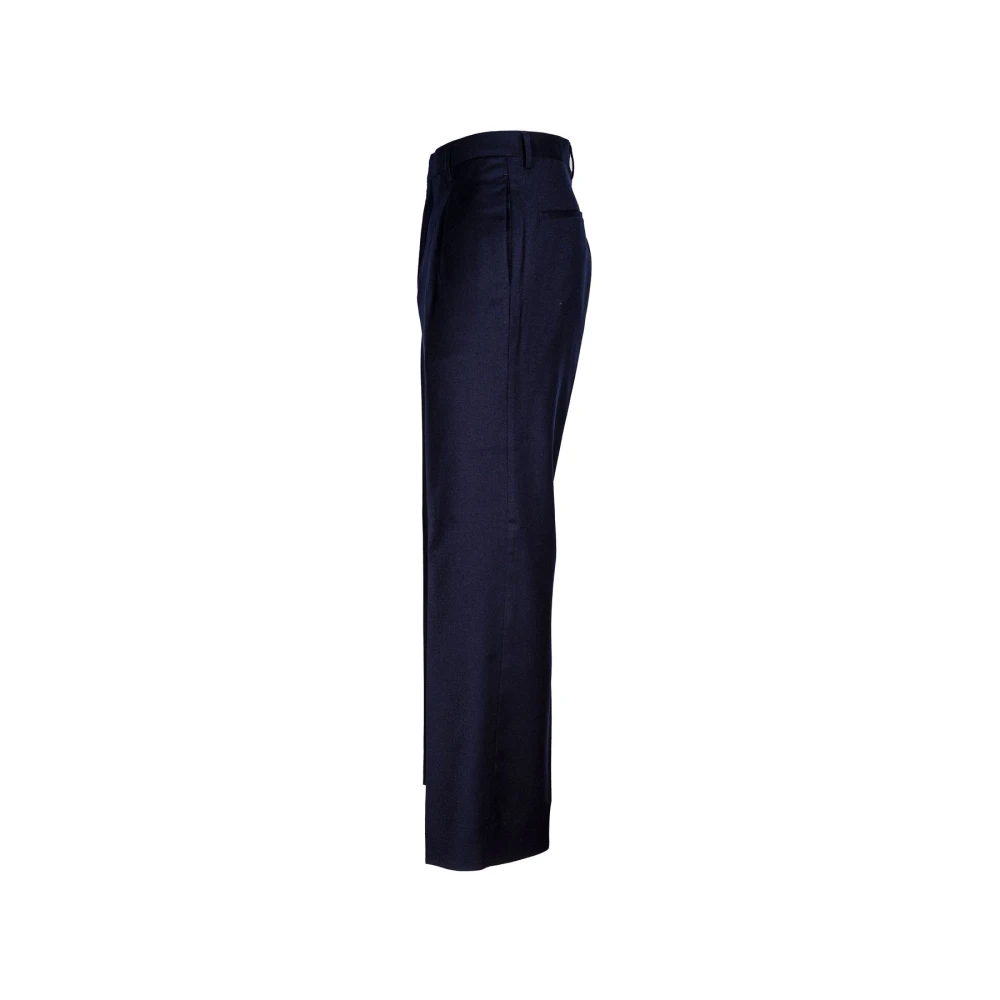 Briglia Wijde Pijp Wol Chino Broek Blue Heren