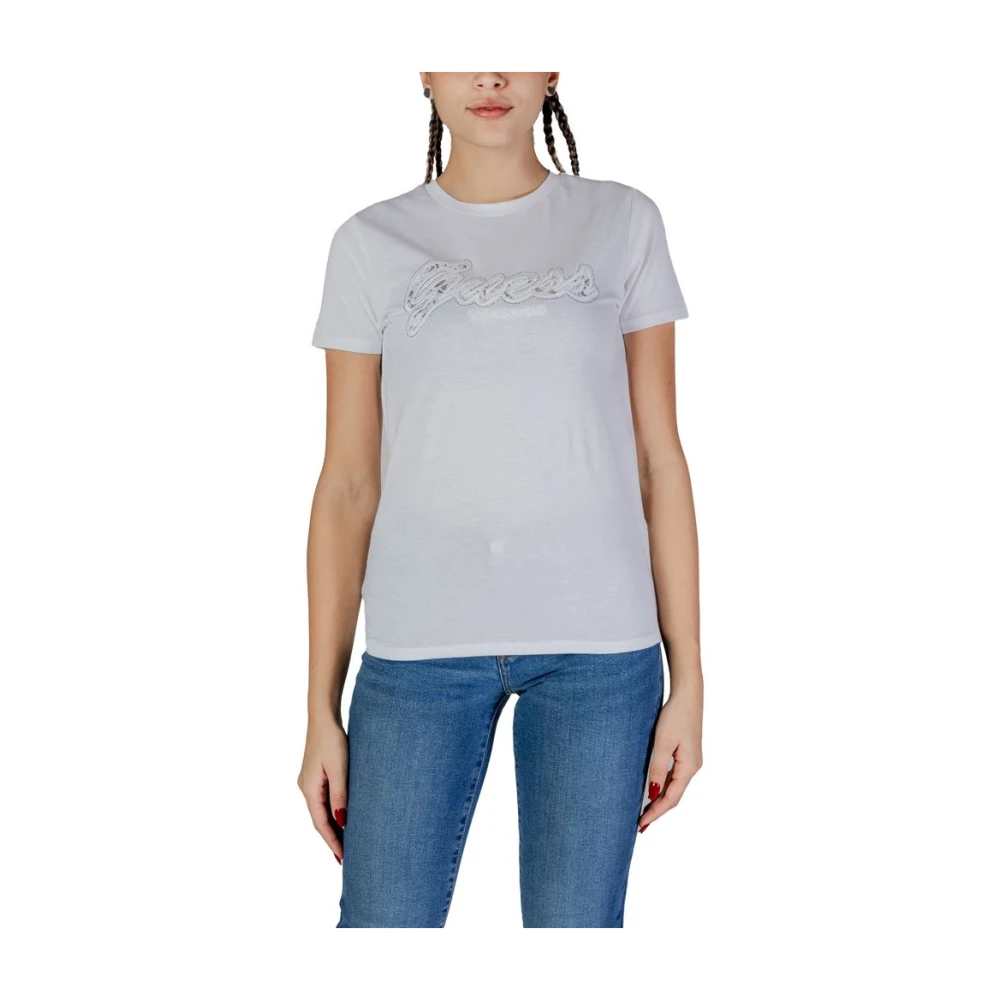 Guess Witte Katoenen Tops & T-Shirt White Dames