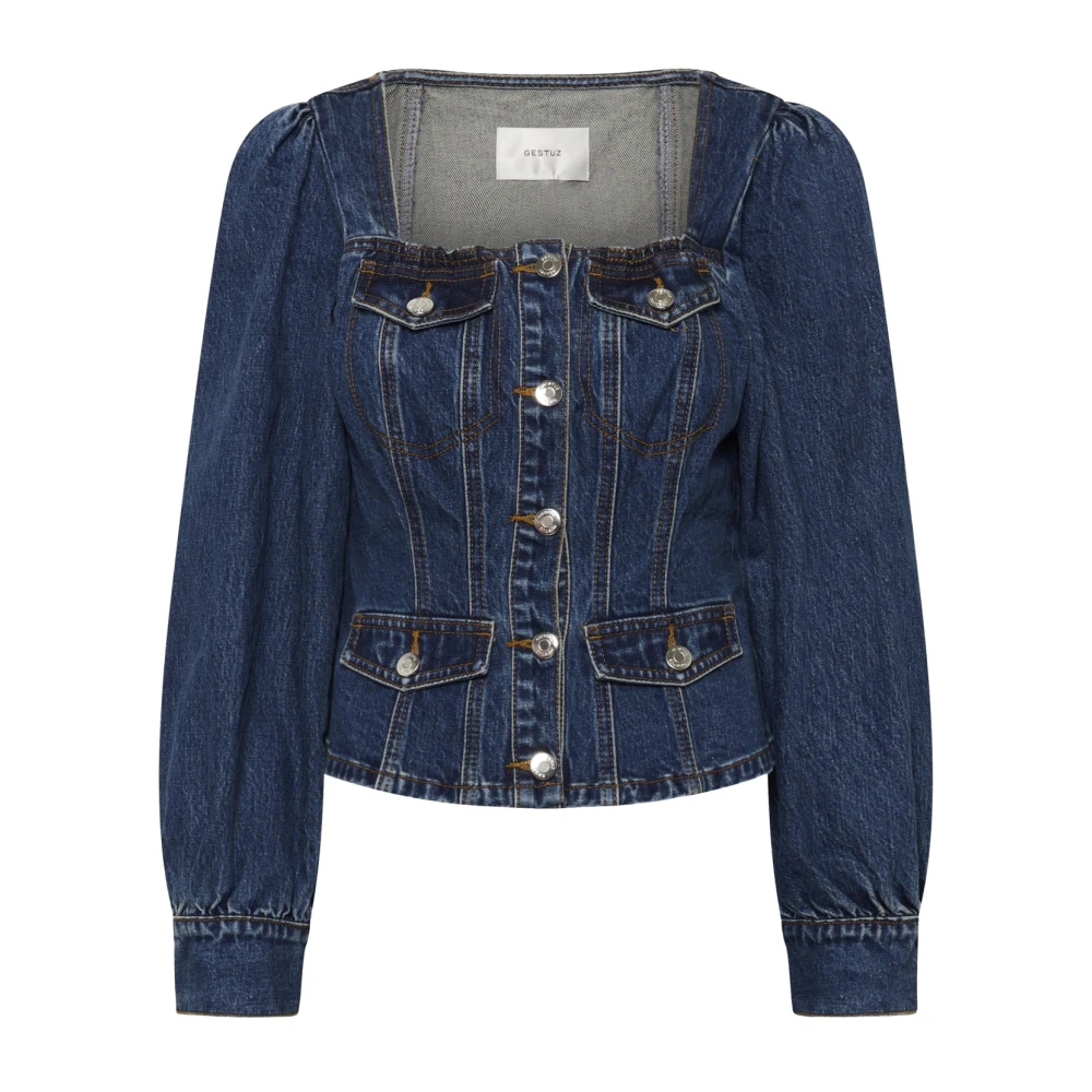 Gestuz Women's Blue Denim Shirts - Shirts - Xs - Blouses & Shirts