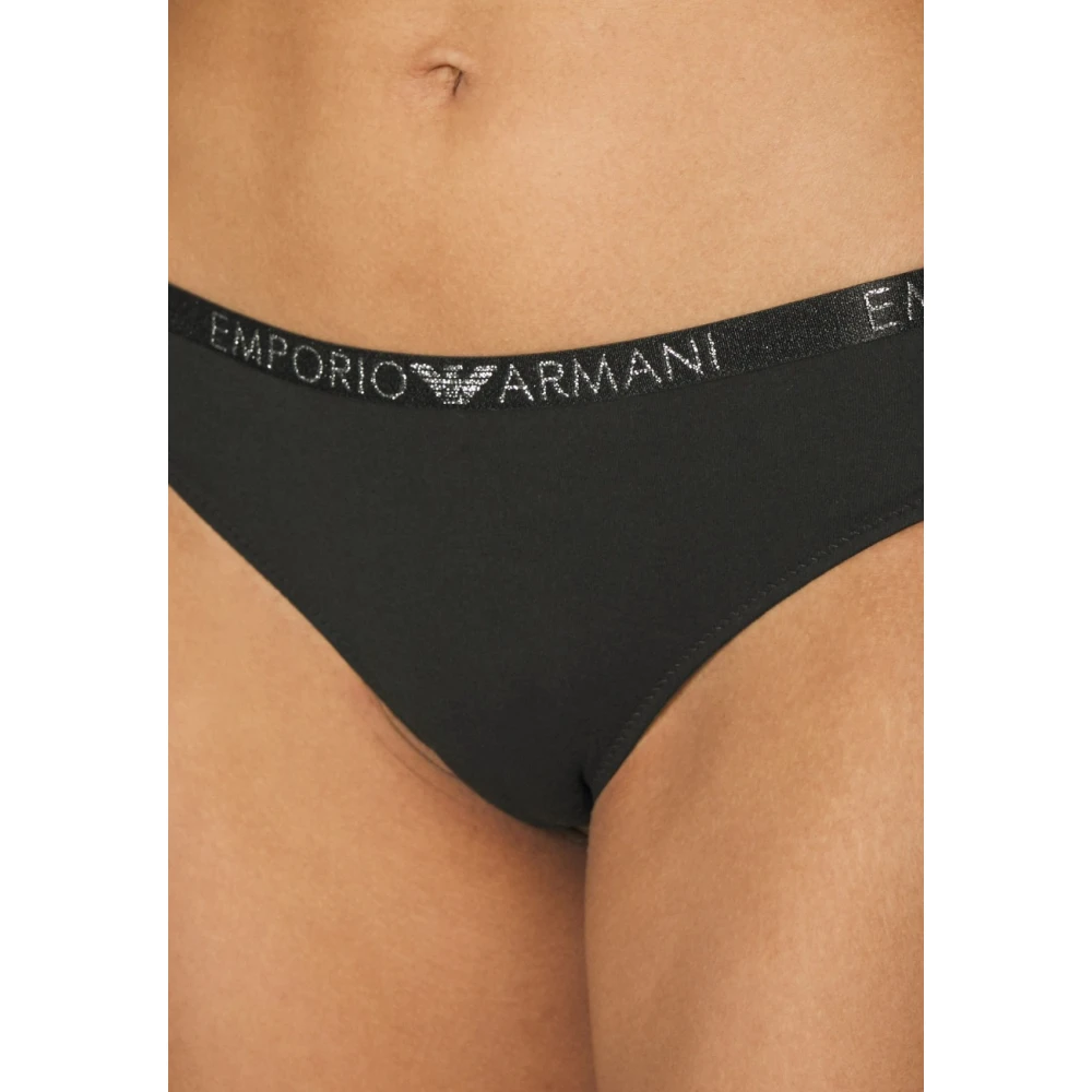 Emporio Armani 2-pack Braziliaanse slip voor ultiem comfort en stijl Black Dames