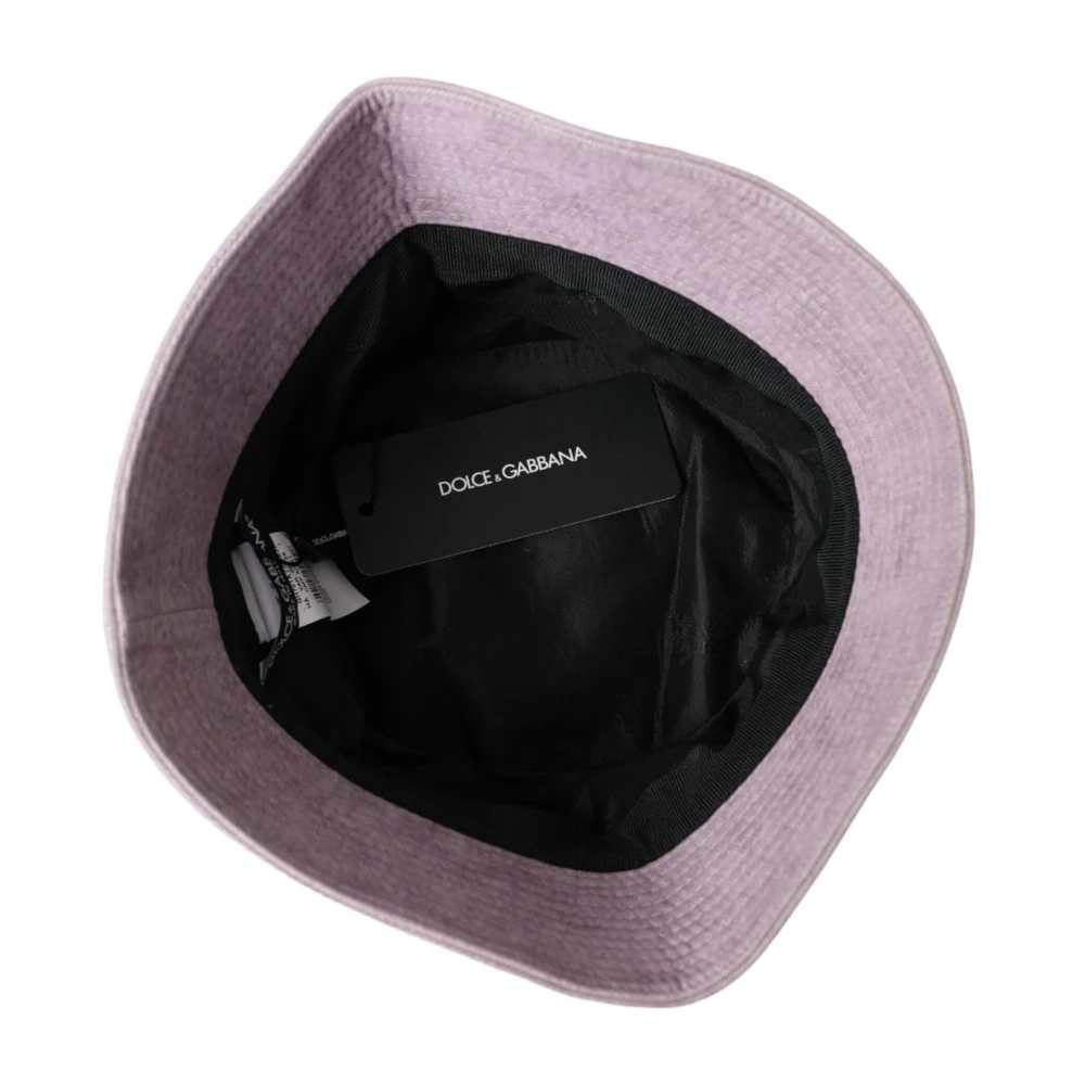 Dolce & Gabbana Lichtbruine Nylon Canvas Bucket Hat Brown Heren