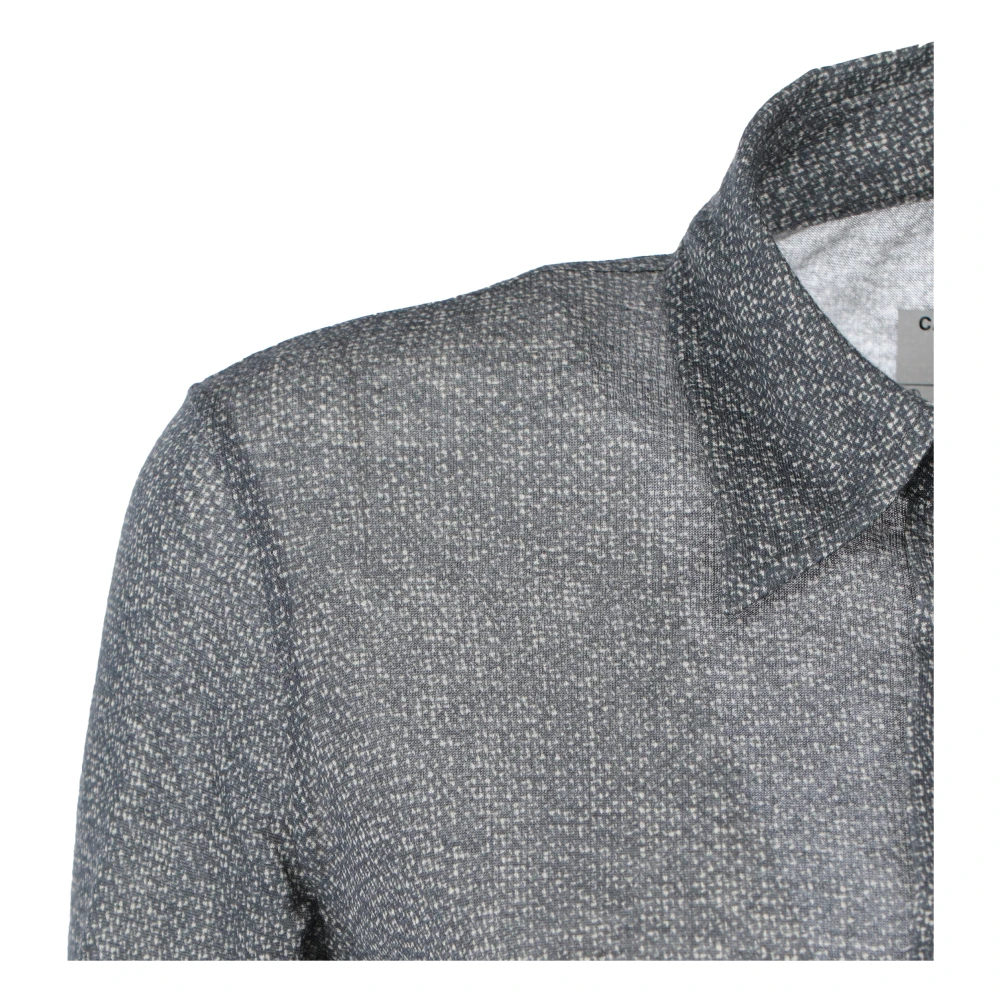Caliban Casual Katoenen Overhemd voor Mannen Gray Dames
