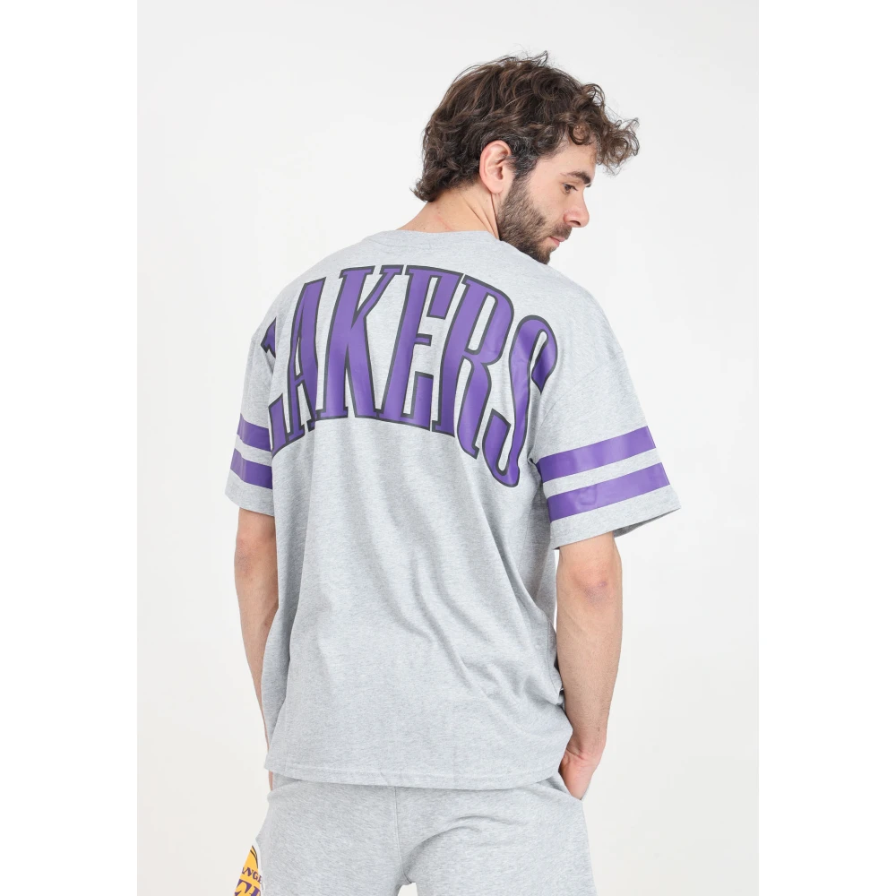 new era LA Lakers NBA Arch Graphic T-shirt Gray Heren