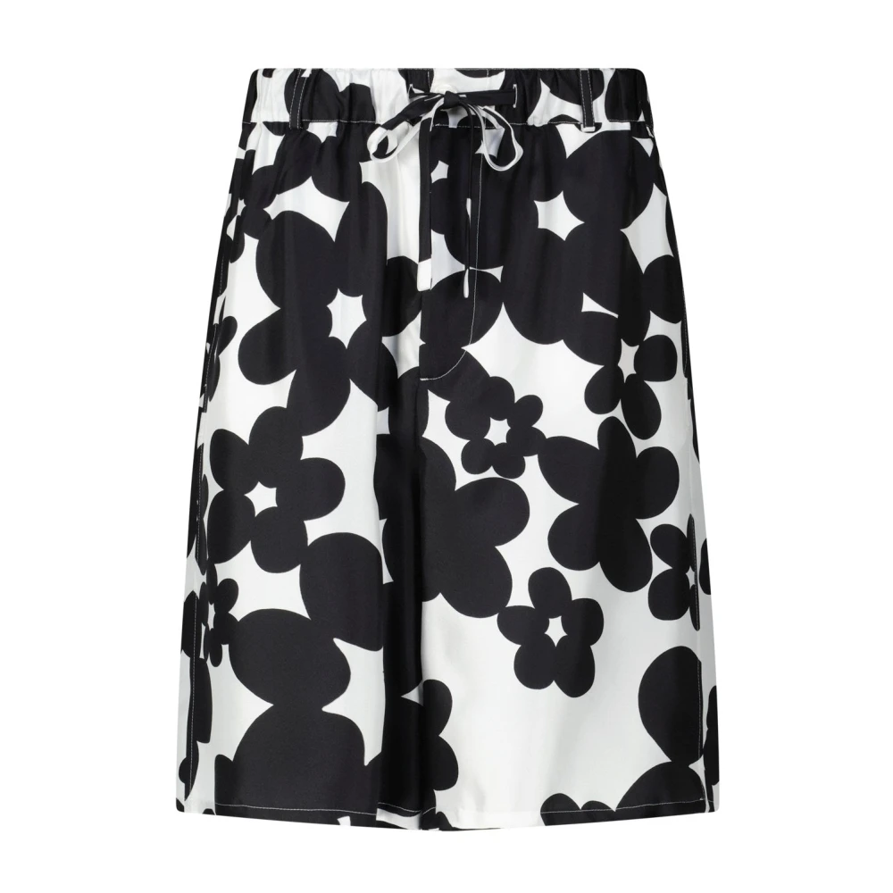 Marni Bloemen zijden shorts voor warme dagen Black Heren