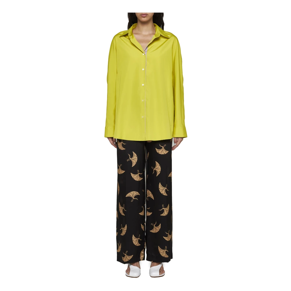 Dries Van Noten Stijlvolle Overhemden Green Dames