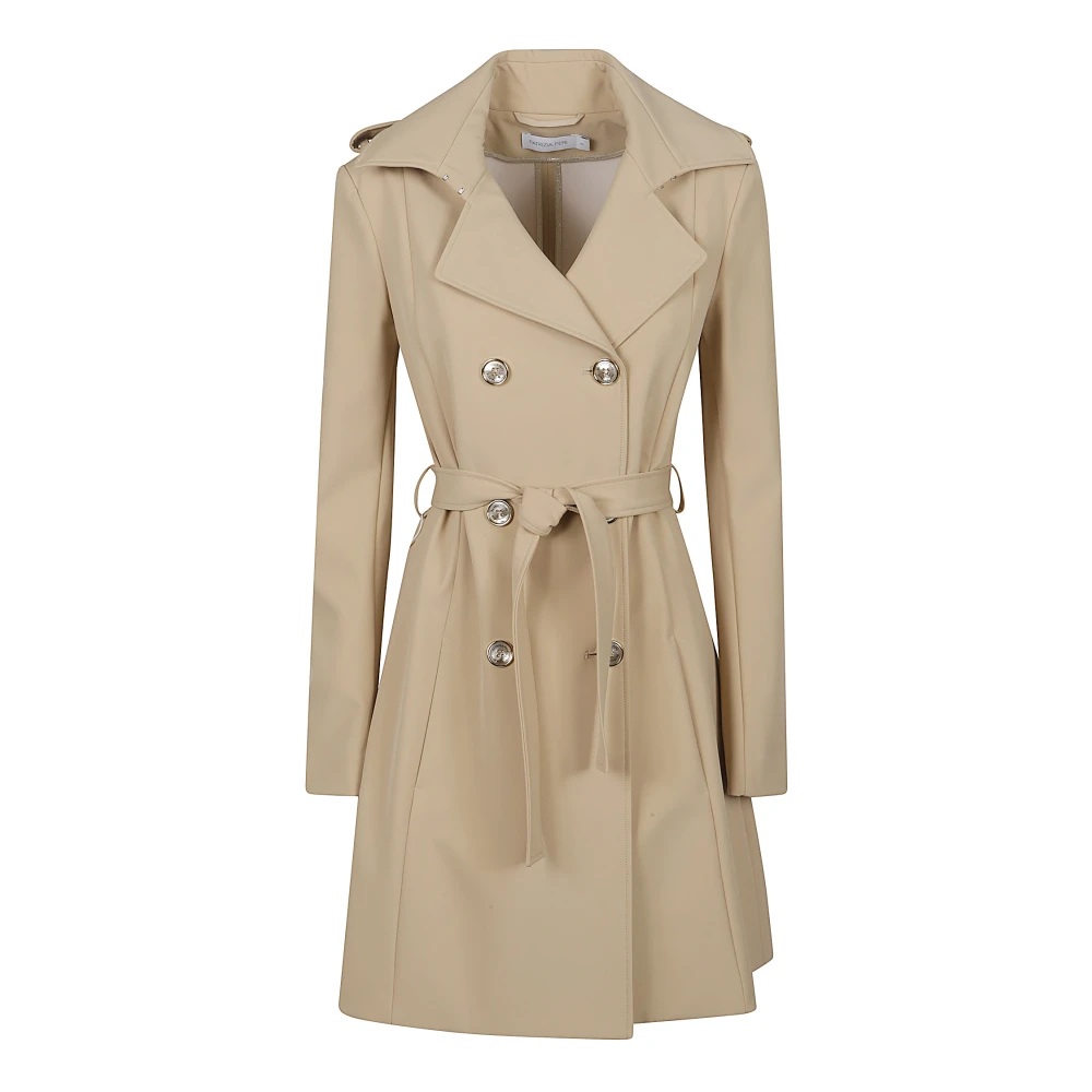 Patrizia Pepe Femme Beige - Trench Croisé - Manteaux - Taille: 44 Fr