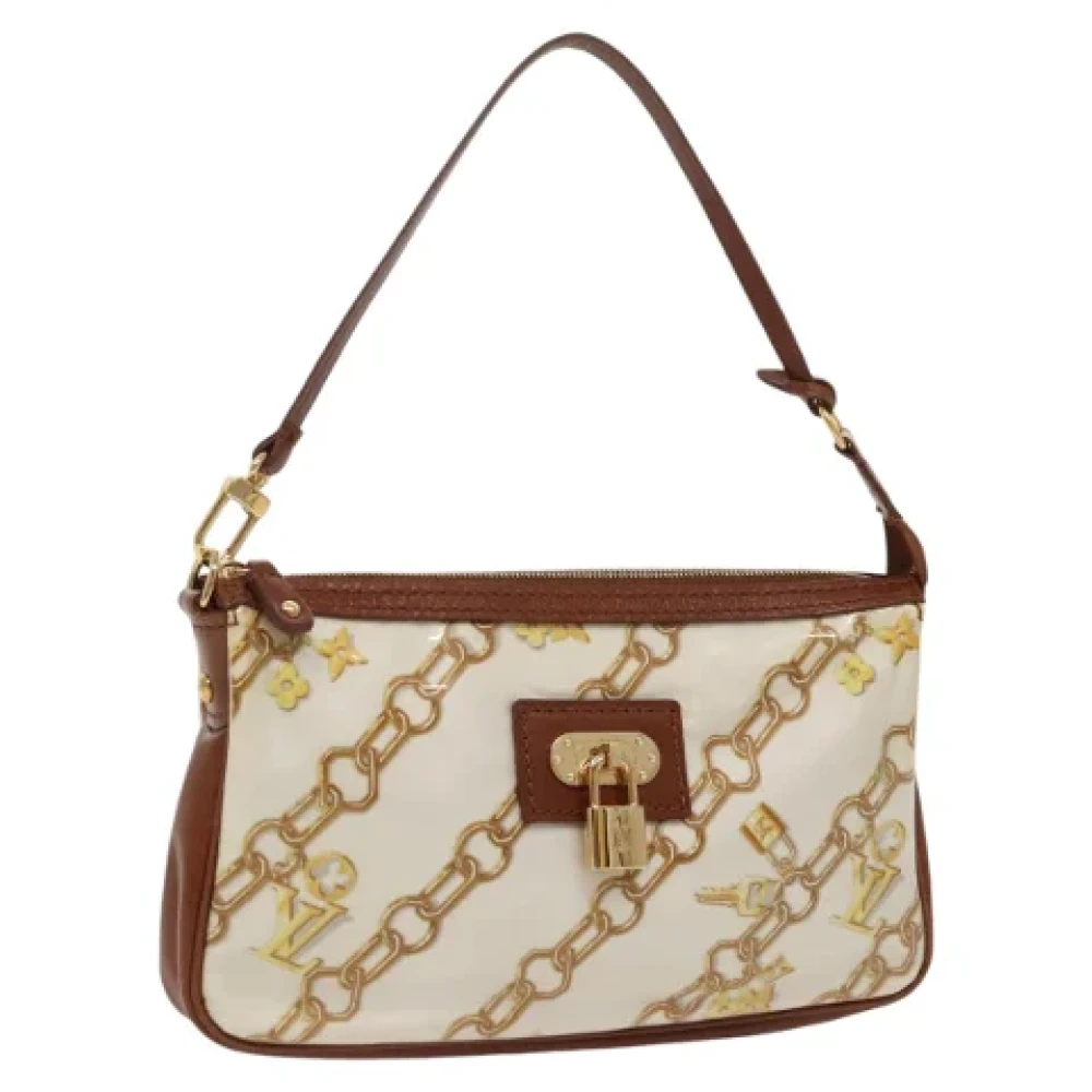 Louis Vuitton Vintage Pre-owned Leather clutches White Dames