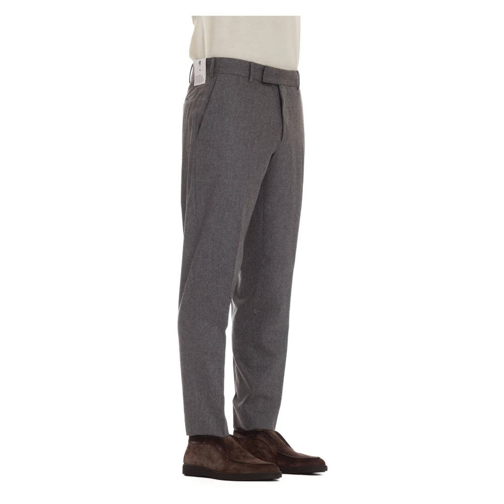 PT Torino Grijze op maat gemaakte broek ritssluiting Gray Heren