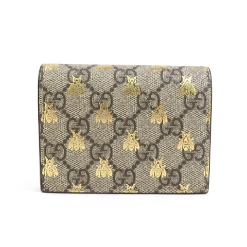 Gucci Vintage Pre-owned Canvas wallets Beige Dames
