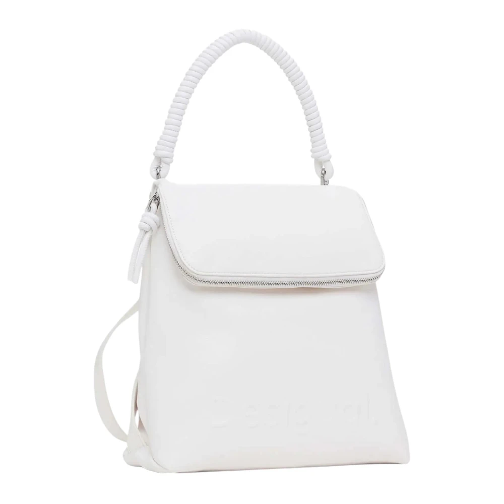 Desigual Witte Omvormbare Handtas met Ritssluiting White Dames