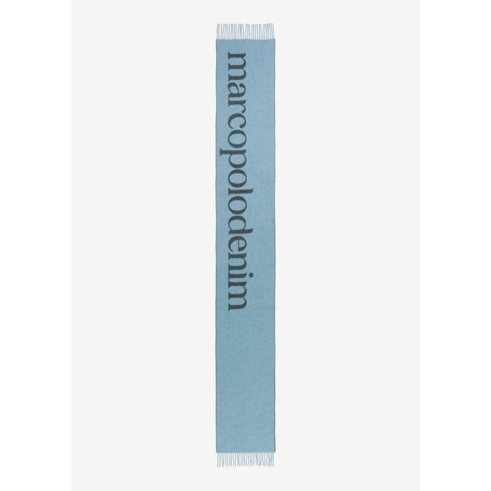 Marc O'Polo Logo sjaal Blue Dames