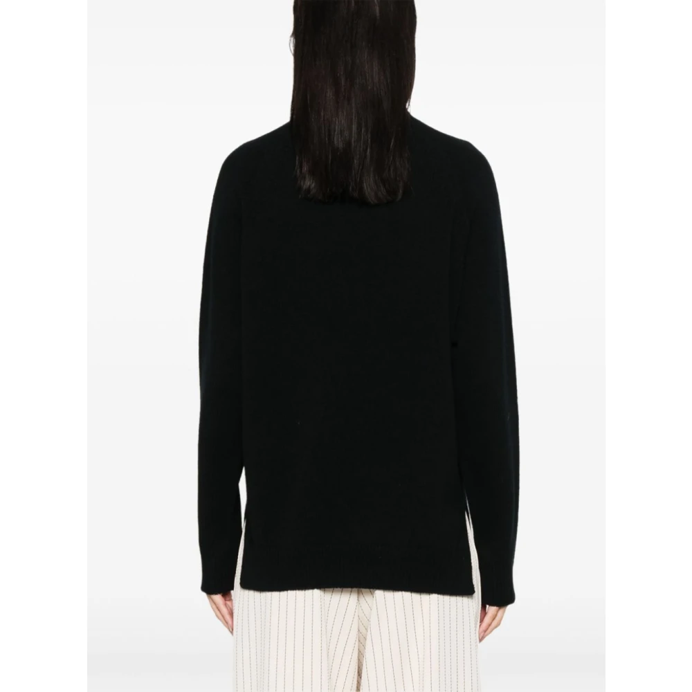 PESERICO Stijlvolle Gebreide Top Black Dames