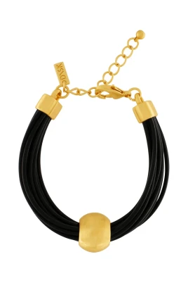 Lyxigt Läderboll Armband