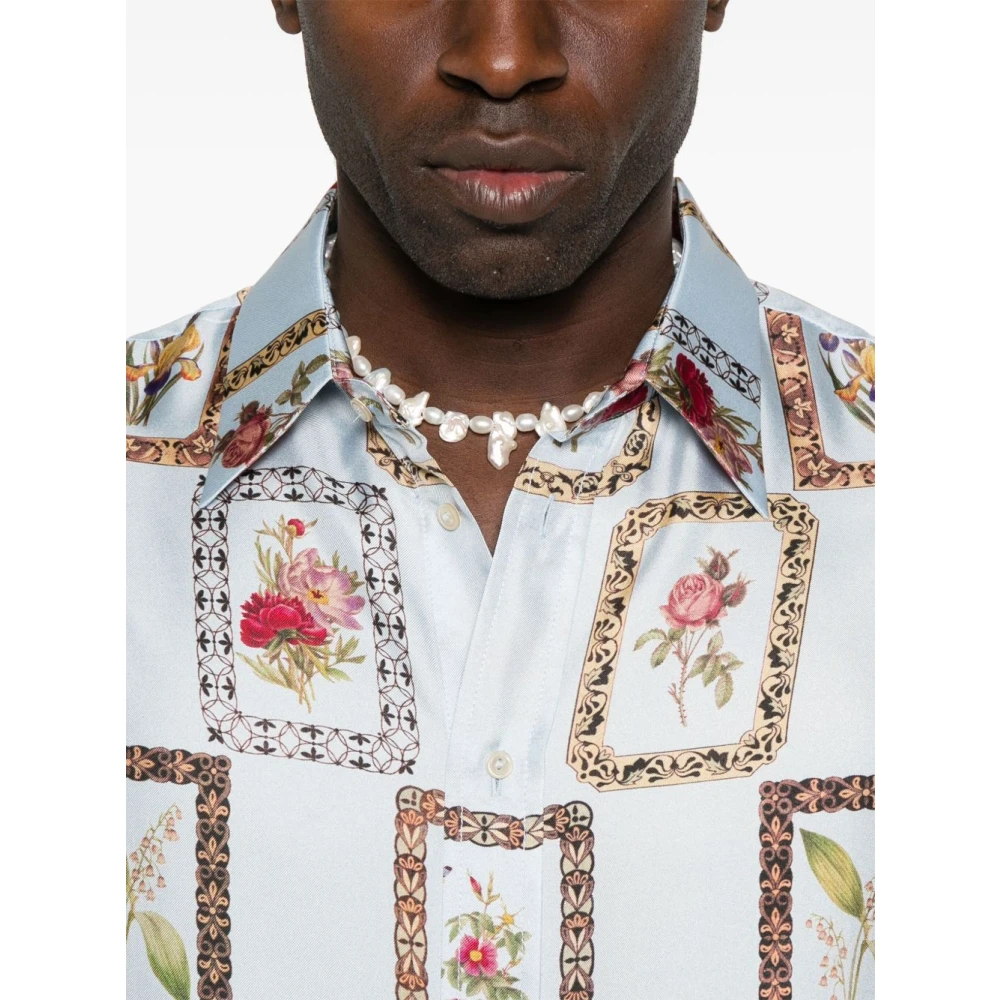 Pierre-Louis Mascia Grafische Print Blauwe Button-Up Shirt Multicolor Dames