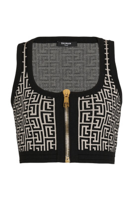 top-court-en-maille-a-monogramme