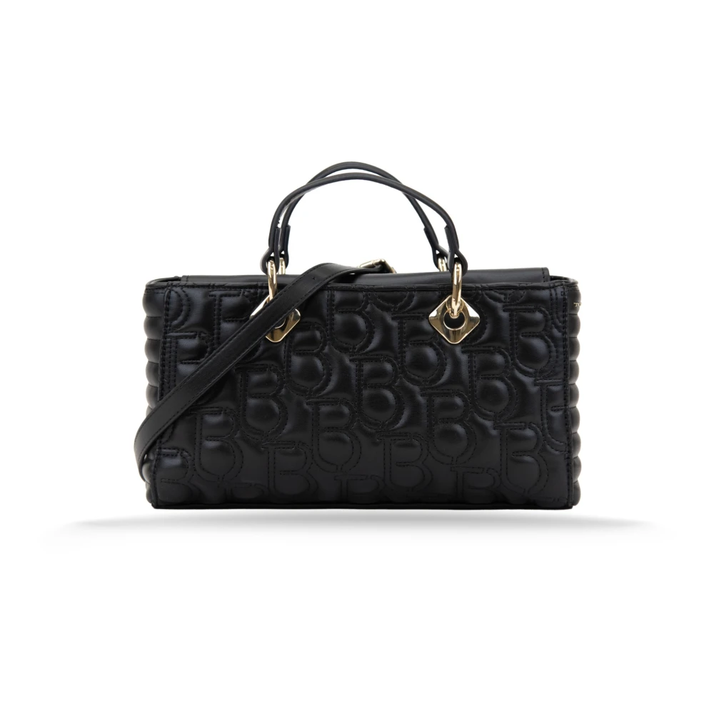 Tosca Blu Geëtst Logo Dames Schoudertas Black Dames