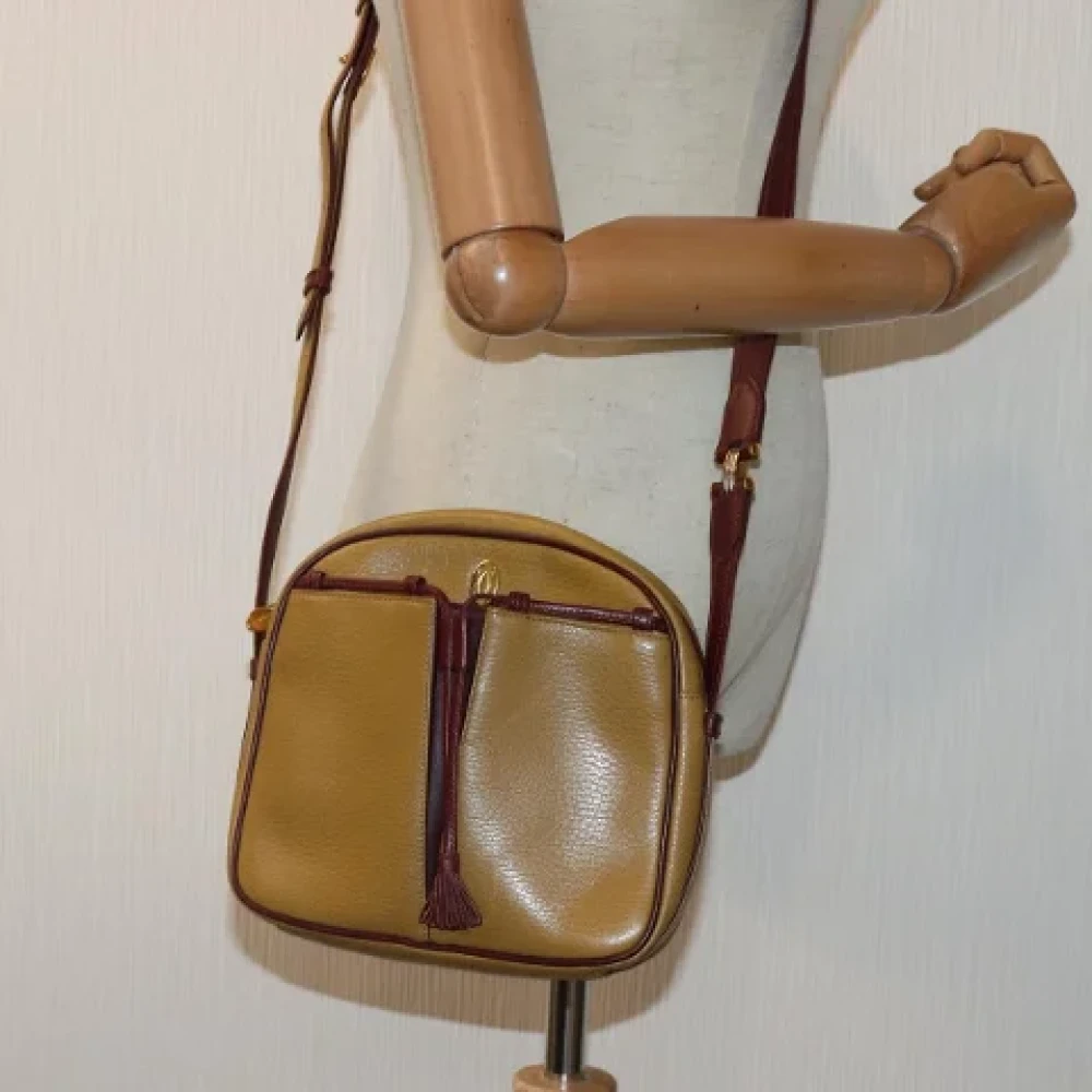 Cartier Vintage Pre-owned Leather shoulder-bags Beige Dames