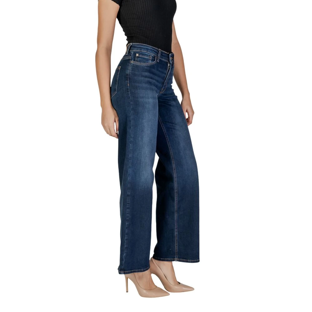 Only Blauwe Katoenen Jeans & Broeken Collectie Blue Dames