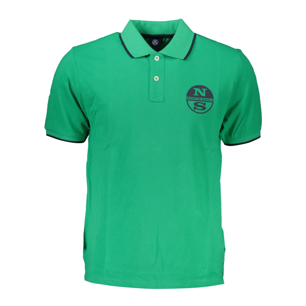 North Sails Mannelijk Groente Groen Polo Shirt Met Korte Mouwen