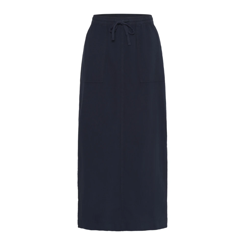 Kaffe Midnight Marine Rok met Zijsplitten Blue Dames