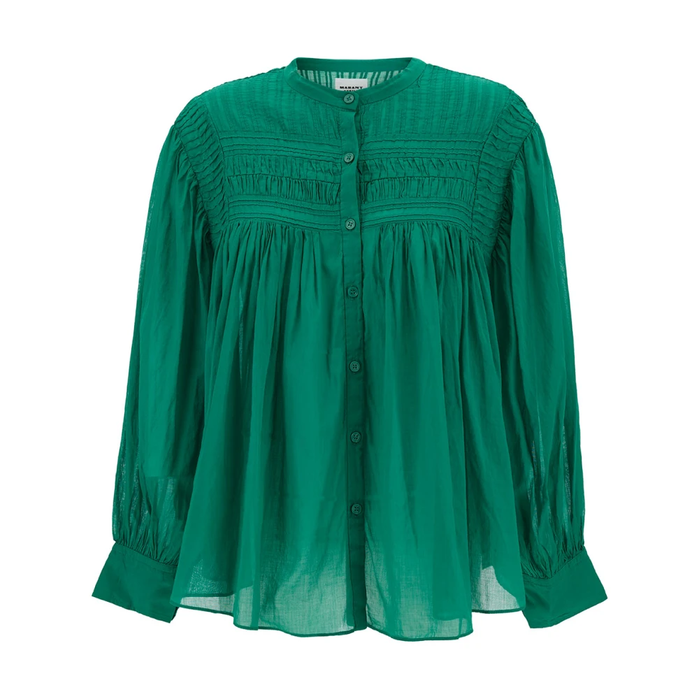 Isabel Marant Étoile Groene Shirt met Geborduurde Knopen Green Dames