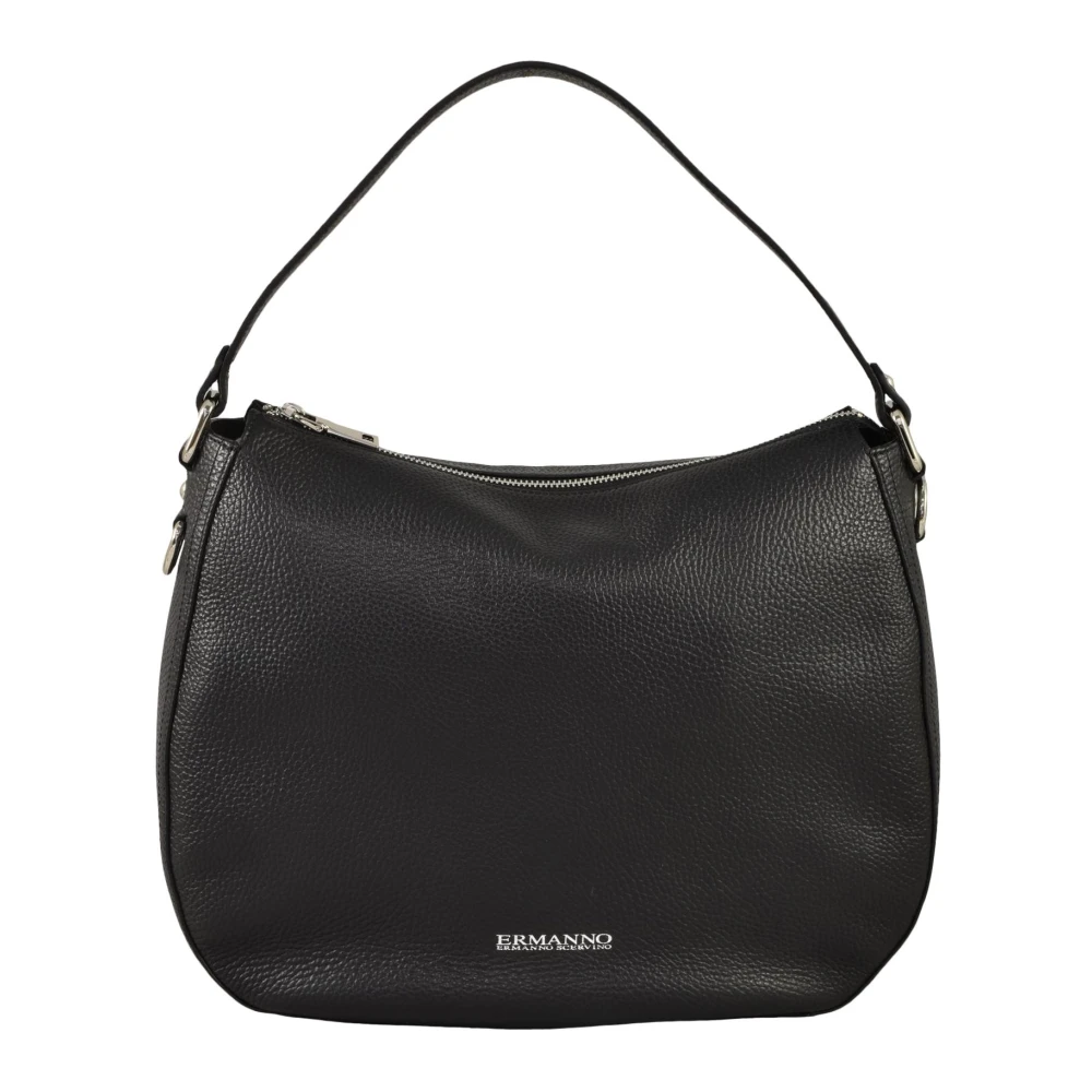 Ermanno Scervino Leren Schoudertas Black Dames