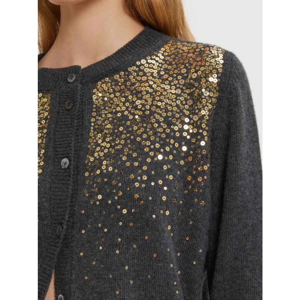 Ermanno Scervino Antraciet Cardigan voor Vrouwen Multicolor Dames