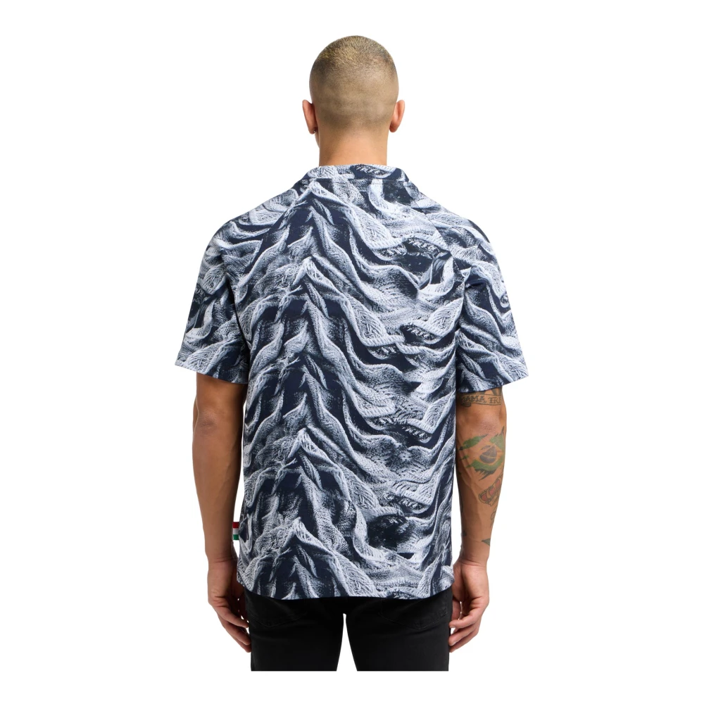 carlo colucci Artificial Knit T-Shirt Urban Elegance Black Heren