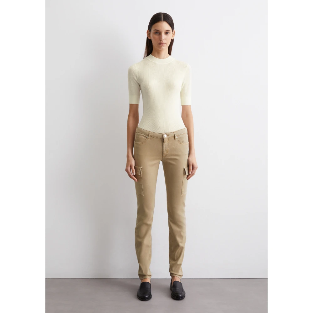 Marc O'Polo Broek model Lulea Cargo slim Beige Dames