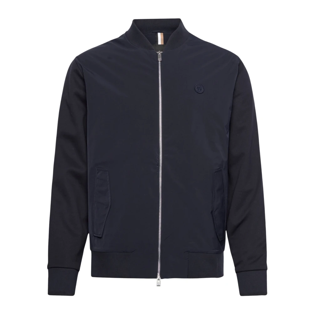 Hugo Men's Blue Zip-Throughs, M, Cotton Sweatshirt With Logo