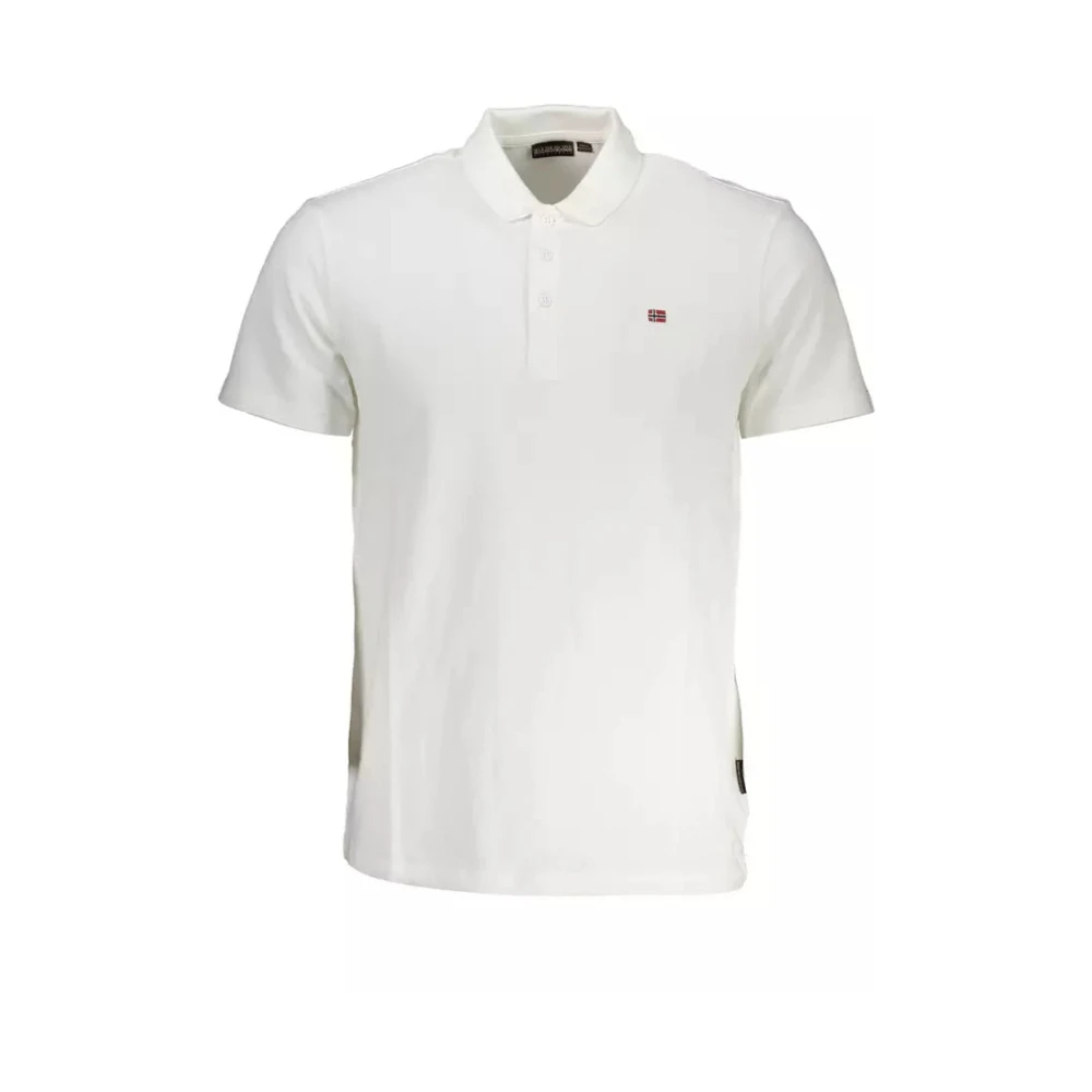 Napapijri Men's White Cotton Polo Shirt - Polo Shirts - Xl- Tops