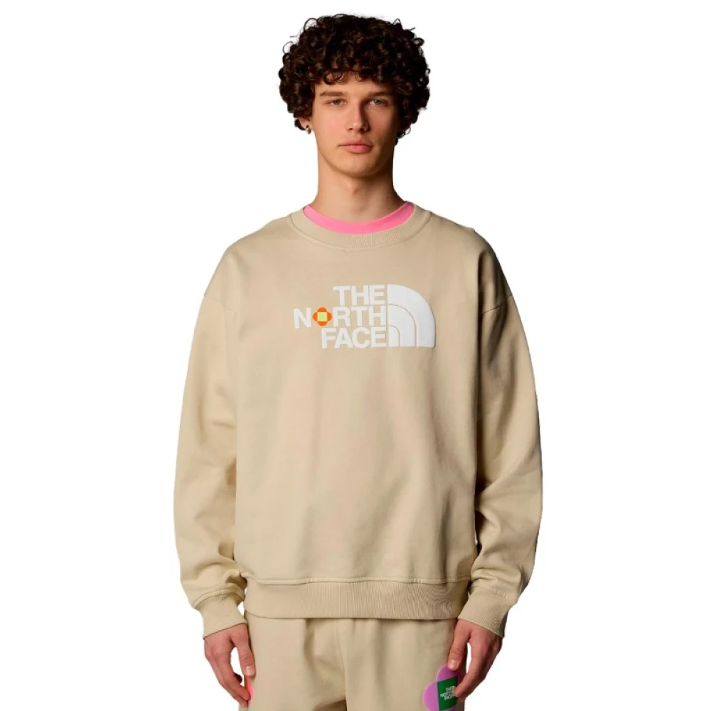 The North Face Logo Print Sweater Beige Heren