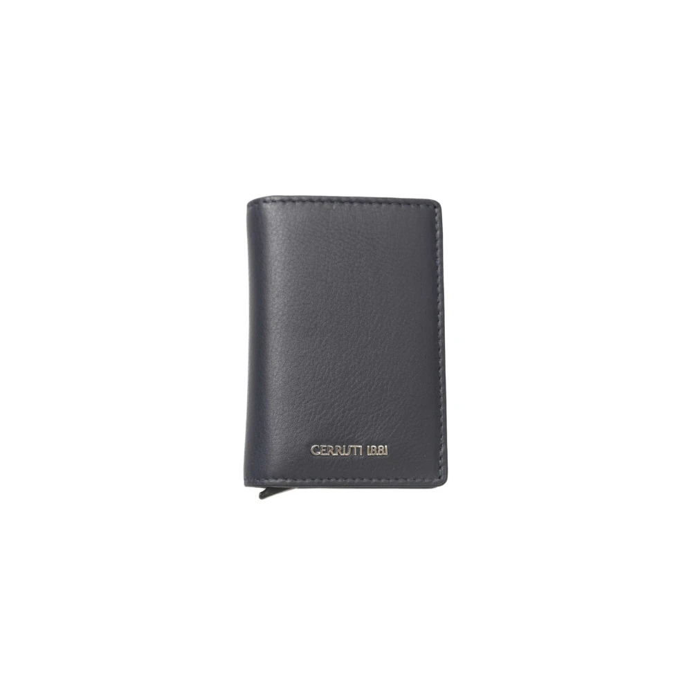 Cerruti 1881 Leren Portemonnee met Frontlogo Blue Heren
