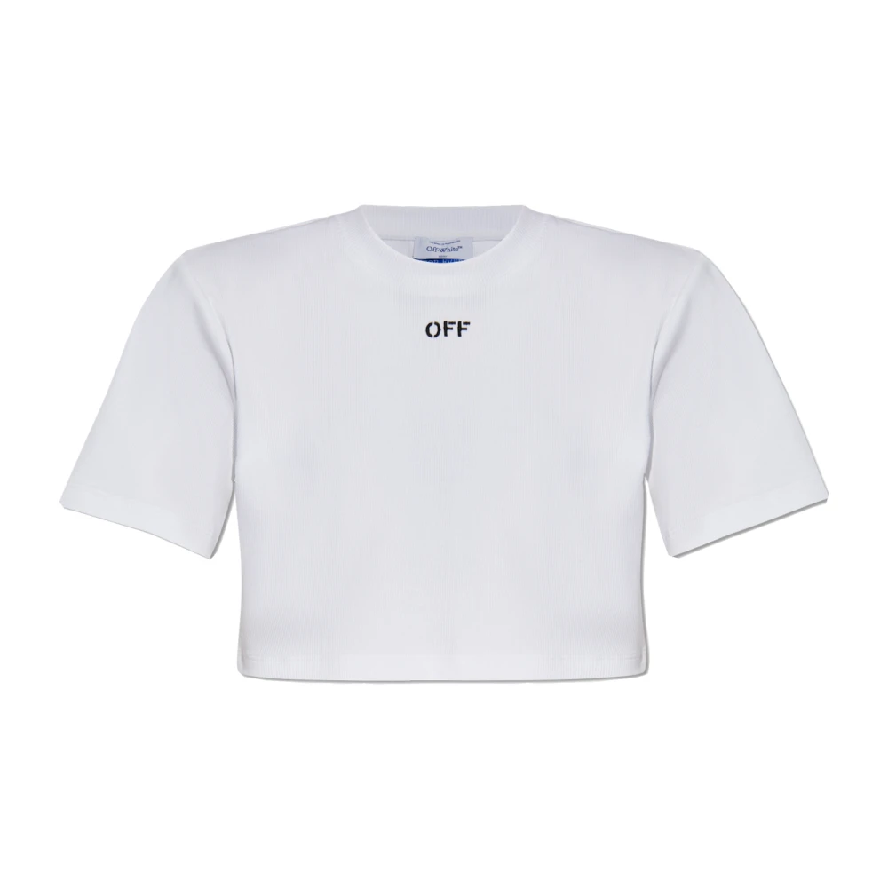 Off White Randig t-shirt White, Dam