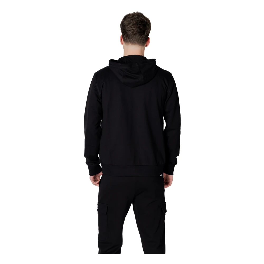 Emporio Armani EA7 Zwarte Hoodie Lente Zomer Mannen Black Heren