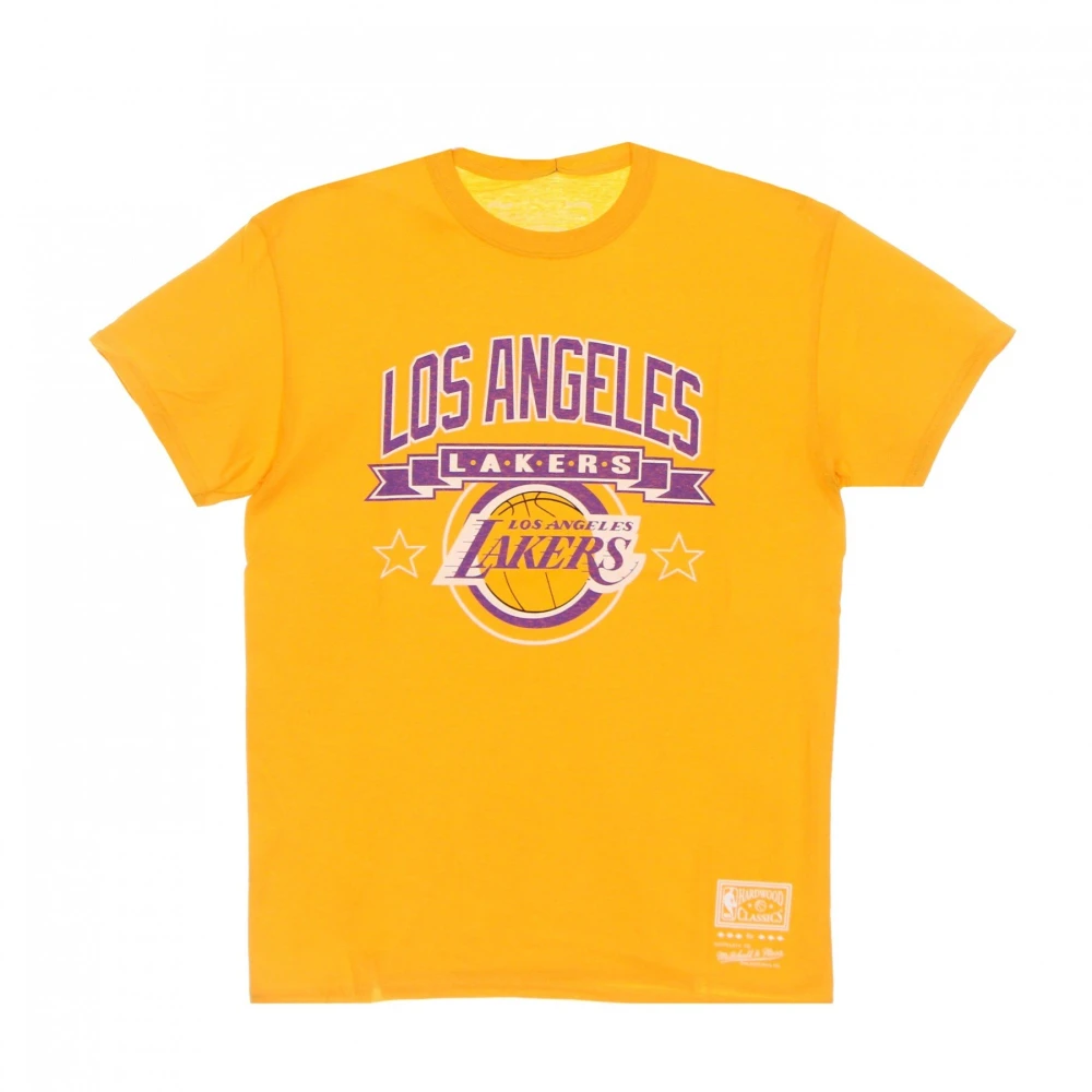 Mitchell & Ness Los Angeles Lakers Tee Hardwood Classics Yellow Heren