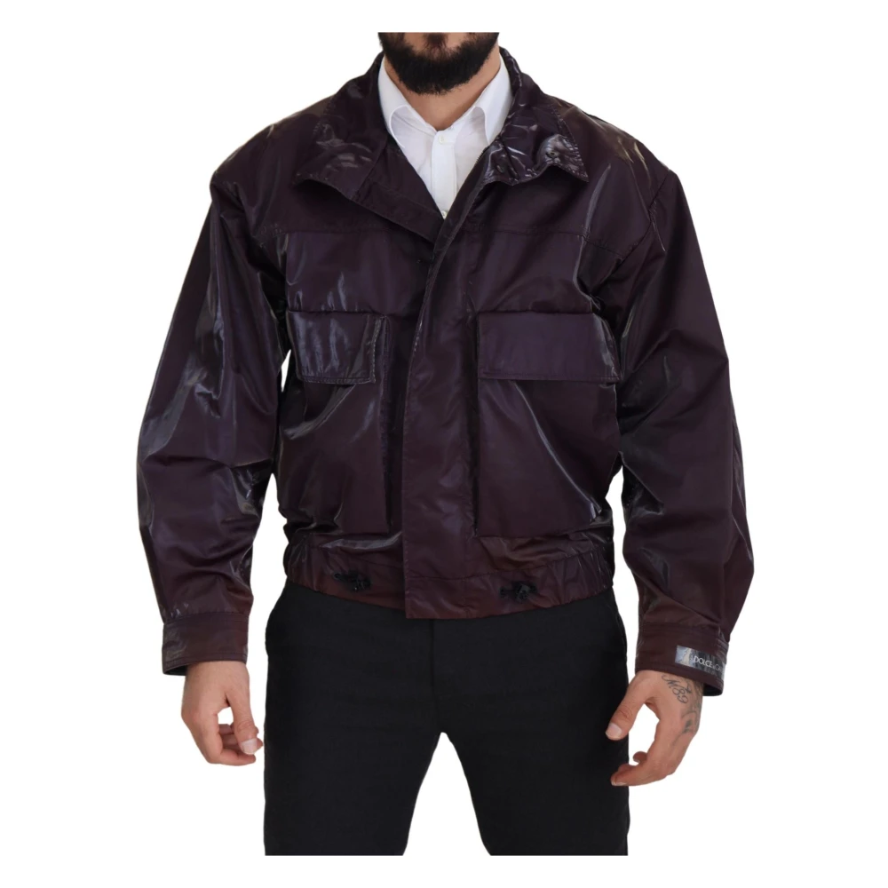 Dolce & Gabbana Purple Light Jackets, Male, Xs, Biker Jacket