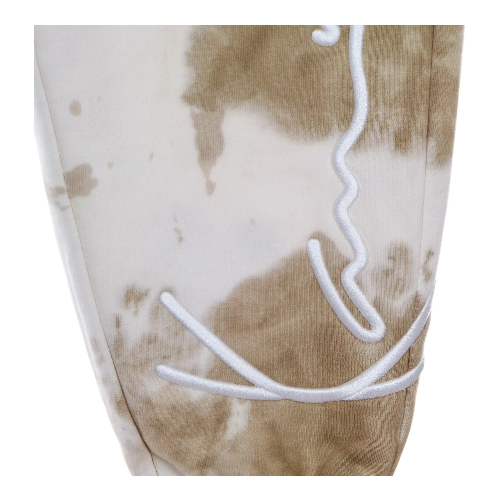 Karl Kani Tie Dye Sweatpants Wit zand Beige Heren