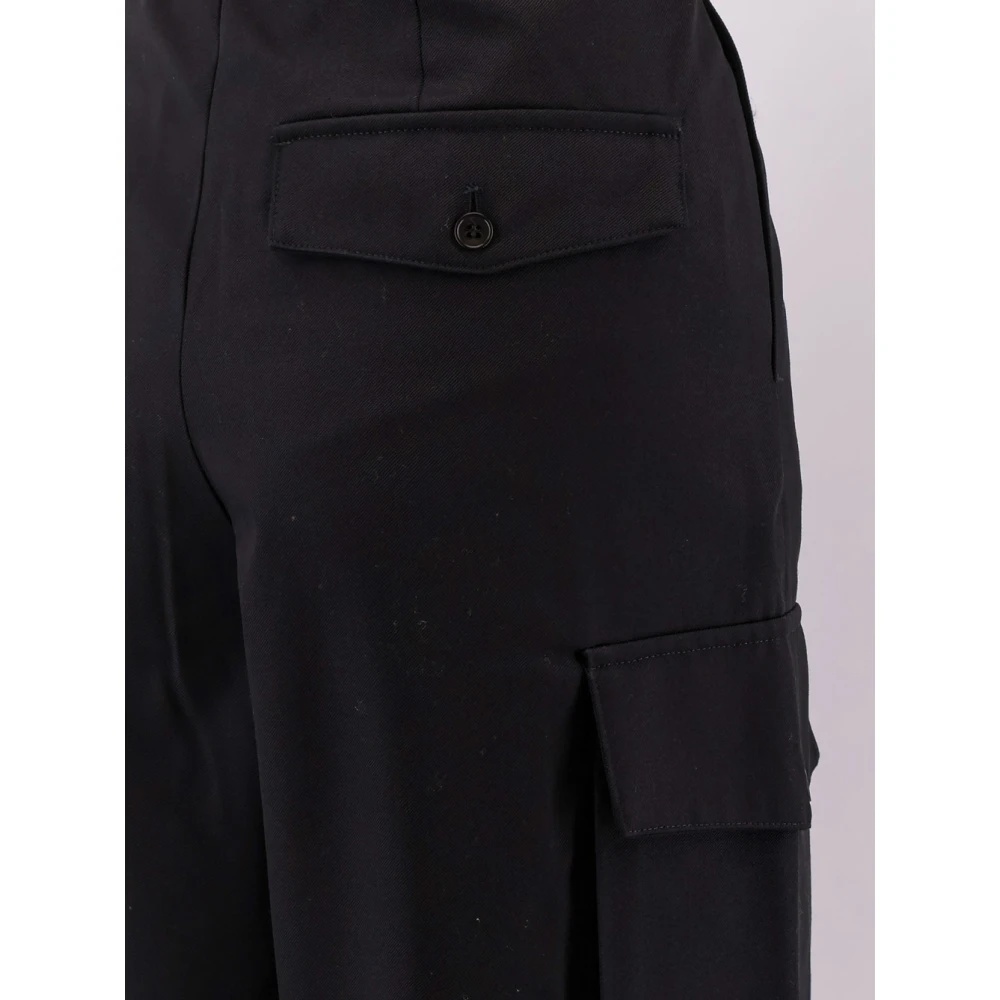 Róhe Cargo wollen broek met zakken Black Dames