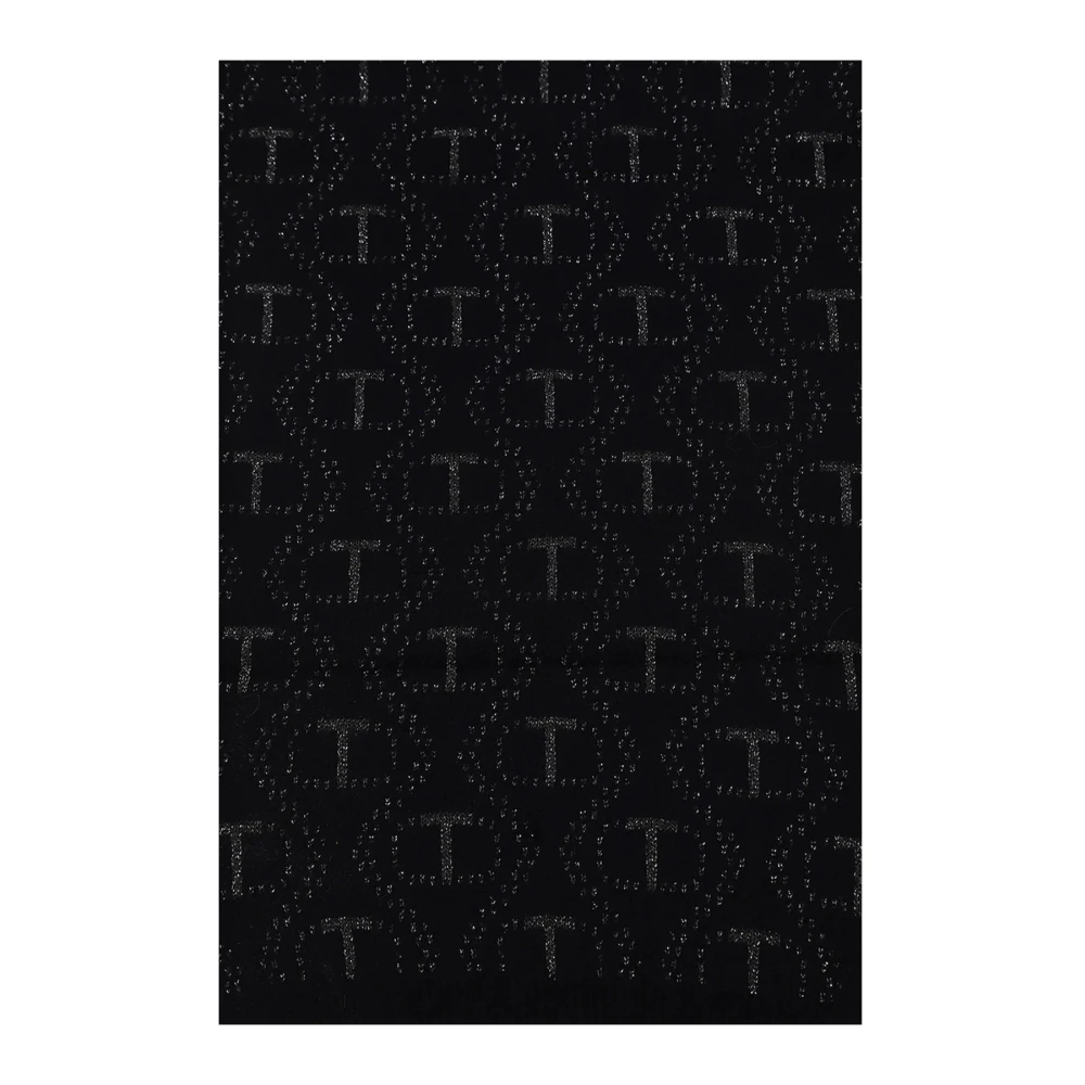 Twinset Angora Blend Oval T Stola Black Dames