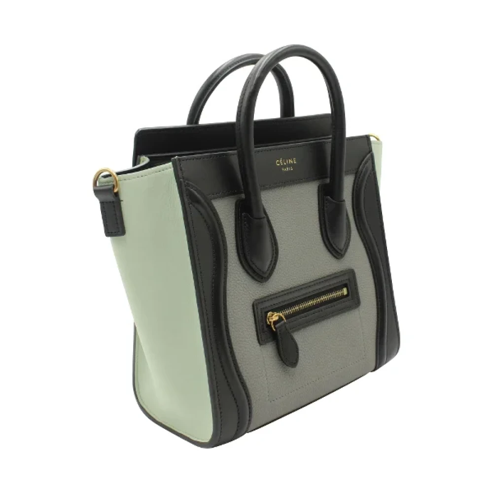 Celine Vintage Pre-owned Leather celine-bags Green Dames