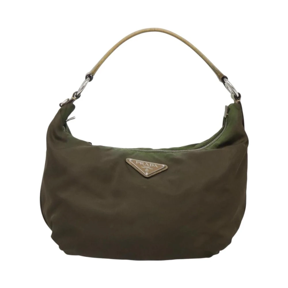 Prada Vintage Women's Green Pre-Owned Handbags, One Size, Pre-Owned Prada Shoulder Bag