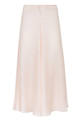 Rosa Silk Jacquard-kjol